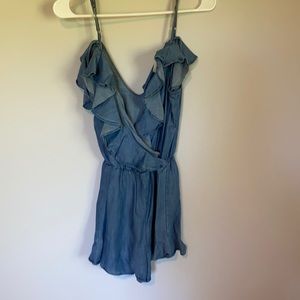 Vestique denim romper